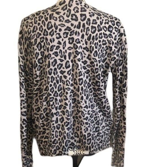 CROFT & Barrow purple animal print cardigan - Picture 6 of 10